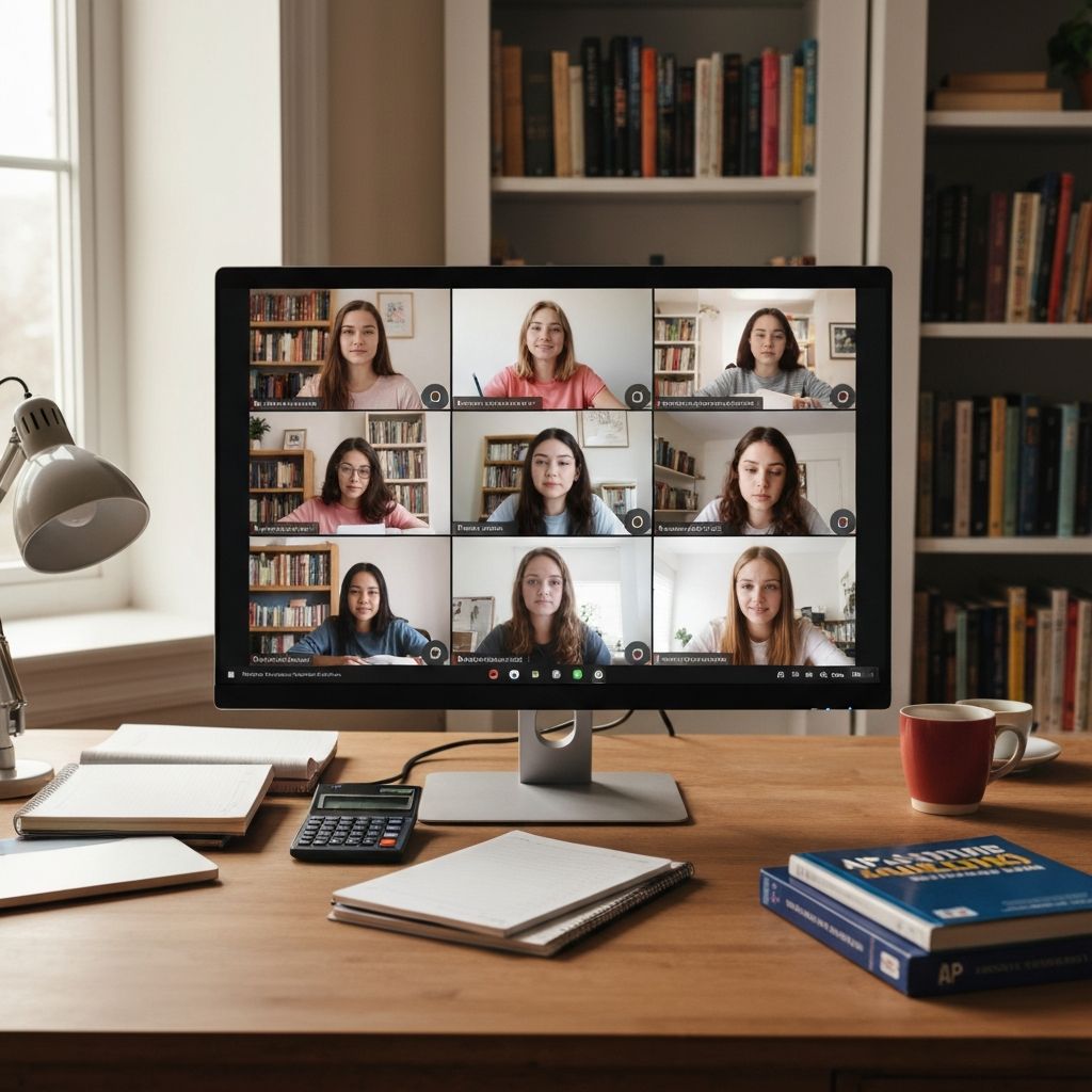 Students in an AP small-group online course